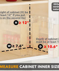 Measure cabinet inner size for Make Your Kitchen Sing With Heavy Duty Bamboo Pull Out Spice Rack Cabinet Organizer.