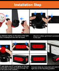 Installation steps for Heavy Duty Steel Trailer Light Box Housing Kit With 6 Inch Oval Red LED Taillights And 2 Inch Round Red Marker Lamps