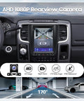 9.7 Inch Car Radio Upgrade Dash Kit For Dodge Ram 2013-2018 with Android 13 displaying 1080P rearview camera interface