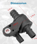 Heavy Duty Coolant Water Bypass Control Valve dimensions showing size measurements for Toyota Camry and RAV4 replacement part.