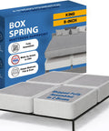 Heavy Duty King Box Spring 8 Inch Solid Wood Mattress Foundation Amish Crafted For Zero Squeak Silent Sleep Sturdy Platform Base fully assembled with packaging.
