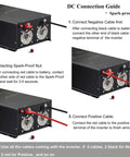 DC connection guide for Built Like A Tank With 4000 Watt 48V DC To 120V 240V Split Phase True Sine Wave Inverter.