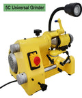 Beefy 5C Benchtop Cutter Grinder And Tool Sharpener For End Mills Drill Bits Lathe Tools With 370W Motor dual grind wheels and light.