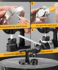 Step-by-step guide using 16Pcs Watch Press Tool Set With Back Case Closer For Closing Watch Covers Battery Replacement