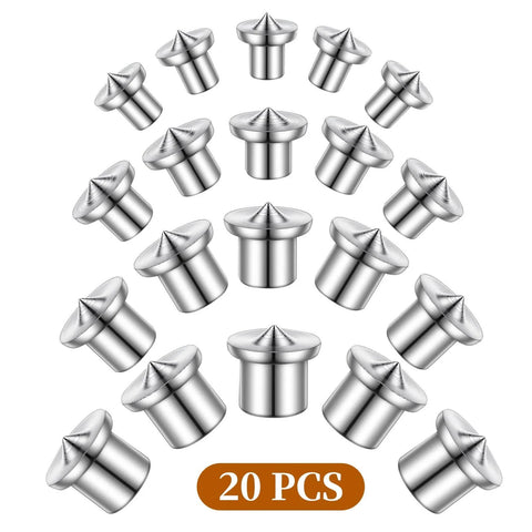 Handy Doweling Pin Center Drill Set With Sharp Point Transfer Plugs In One Quarter, Five Sixteenths, Three Eighths, And One Half Inch Sizes