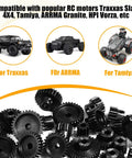 Three Pack 0.8M 5mm Pinion Gear Sets For RC Cars Hardened Steel 13T 14T 15T compatible with HPI Kyosho Losi Axial Tamiya Traxxas Arrma
