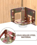 Heavy Duty Adjustable Leveling Feet 4 Pack For Tables Cabinets And Shelves Steel Construction With Precise Height Adjustment Quiet Operation And Easy Installation For Uneven Floors And DIY Furniture Makeovers, cold-rolled steel bracket