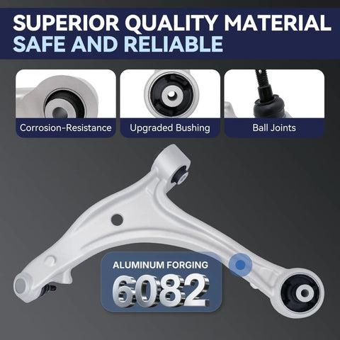 Honda Odyssey Front Suspension Kit Lower Control Arm Replacement Assembly For 2005 2010 Smoother Ride And Handling With Stability And Durability OEM Grade Components Easy Install Long Lasting Performance aluminum front lower control arm with bushings and ball joint