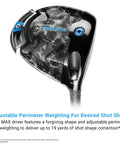 Paradym AI Smoke Max Left Handed Driver 10.5 Degree Graphite Regular Shaft With Forgiving Shape And Adjustable Perimeter Weighting