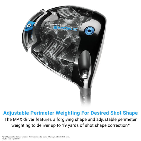 Paradym AI Smoke Max Left Handed Driver 10.5 Degree Graphite Regular Shaft With Forgiving Shape And Adjustable Perimeter Weighting