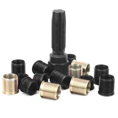 Premium Heavy Duty Thread Repair Tool Kit Built From Tough Carbon Steel For Mechanics And DIY Experts To Fix Damaged Bolts Like A Boss With High Strength Insert Bits And Portable Case Included, carbon steel inserts