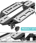 Pro Grade Door Hinge Adjustment Tool Kit With Template Jig And Concealed Hinge Locator, aluminum alloy, scale design.