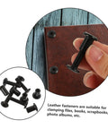 M6x25 Black Stainless Steel Binding Screws With Hex Socket used for clamping files and scrapbooks, showcasing their sturdy design.