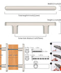 10 Pack 3 Inch Brushed Satin Nickel Cabinet Pulls dimensions and installation guide