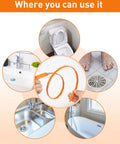 25 Inch Drain Snake Six Pack Hair Clog Remover Tools for Shower Kitchen Sink Bath Tub Plastic Auger Cleaners Clear Hair Clogs