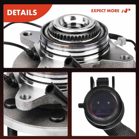 Front Wheel Bearing And Hub Assembly For Ford F150 Truck 2009 2010 4x4 6 Lug Compatible High Load Capacity Wheel Hub Replacement With Abs Sensor For Smooth Driving