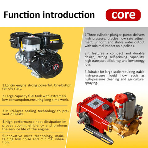Heavy Duty Remote Control Tracked Spray Equipment With Crawler Spraver Design For Farm Use showing a powerful engine and pump system.