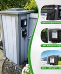 Plug And Play 24V Power Supply Transformer With Backup Battery Charger And Solar Controller IP65 Waterproof 100 240 VAC To 24V DC For gate opener on fence post