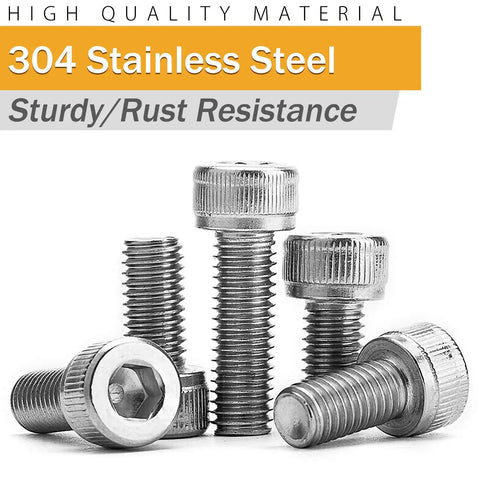 M3 Hex Socket Cap Screws Nuts Kit In Stainless Steel Assortment with Sturdy Rust Resistance