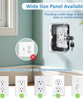Heavy Duty Childproof Outlet Lock Box With Two Durable Keys, Tool Free Install, shown protecting a wall outlet.