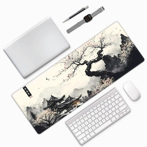 Ultra Smooth Large Mouse Pad Desk Mat for Gaming and Work, XL Extended Keyboard Mat, anime-style, 31.5x11.8 inches