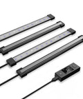 Four 11 Inch Targeted Spectrum UV LED Grow Light Bars With 365nm And 395nm Diodes, 4-Bar Lighting Kit With Digital Dimming Controller