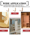Premium Wood Dowel Pins Set 400 Pieces 6mm 8mm 10mm L Fluted Beveled Ends in use with furniture, chair, and cabinet projects.
