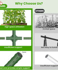 Comparison of U Shape Garden Trellis For Raised Beds And Climbing Plants, Rustproof Metal Arch With Stainless Steel Core to others