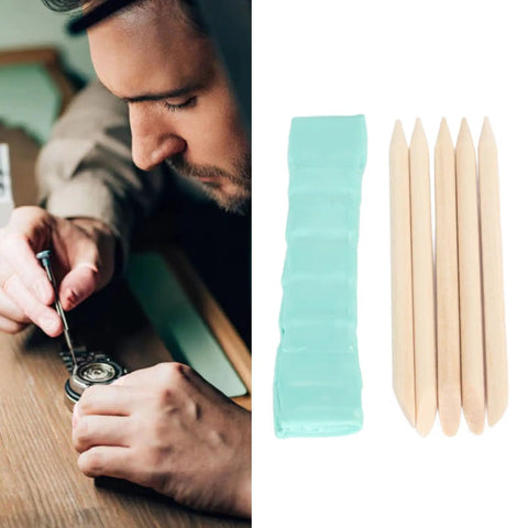 Watch Cleaning Putty Kit For Precision Watch Cleaning And Repair Grime Busting from balance shaft bridge with sticks and putty
