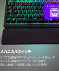 Clean Build Mechanical RGB Gaming Keyboard With Smooth Linear Red Switches And Fully Lit Backlight Brushed Aluminum Plate Removable Palm Rest Anti Ghosting Tech For Top Shelf Setup On Any Gamer Rig, showcased from above, backlit keys and removable palm rest.
