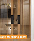 Pocket Door Edge Pull With Hidden Handle For Sliding Doors Recessed Flush Pull Hardware Easy Grip Aluminum Alloy Black Finish