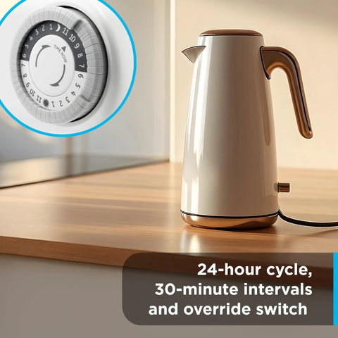 24 Hour Mechanical Outlet Timer Switch 3 Pack For Indoor Lighting And Seasonal Decor Polarized Plug In Outlets With Easy Pushpin Dial Timers Daily 24 Hour Cycle For Lamps Fans Christmas Trees