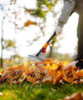 Long Handle Leaf Rake For Lawns With Adjustable Head 61 Inch Heavy Duty Rake Made From High Carbon Steel Tines Zinc Plated For Rust Resistance Ideal For Leaves Cleanup And Yard Work