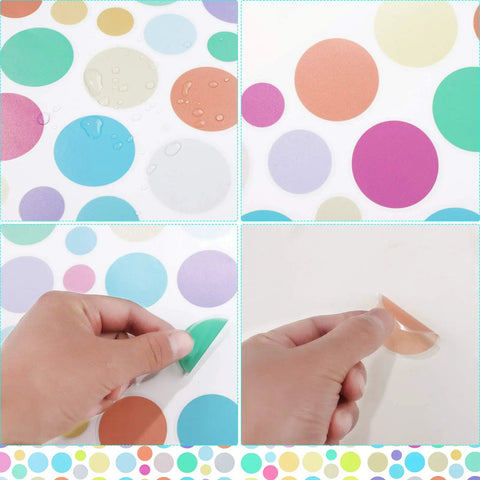 288 Pieces Polka Dot Wall Stickers Set Large Round Confetti Dots Peel And Stick Decor for Bedroom Living Room Photos