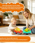 Mother and baby playing with Built To Last Toddler Car Toys Set For Ages 1 To 5 Easy Grip Geometric Cars