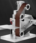Ziociura Mini Belt Sander Adjustable Speed Electric Sharpening Bench Grinding Machine Aluminum Alloy with ribbed belts