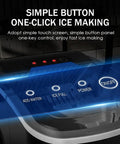 Portable Countertop Ice Maker Serving Solid Cubes In Six Minutes Flat Includes Built In Handle And Scoop Hella Quiet Self Cleaning showing touchscreen control panel.