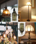 Slick 3 Way Lamp Socket With Twist Dimmer Switch And Antique Brass Rotary Knob For No Fuss Table And Floor Lamp Replacement Includes Two Pack UL Verified mounted on various lamps.