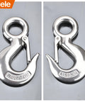 Built Tough Heavy Duty Grab Hooks 1 Ton Lift Hook With Spring Loaded Latch For Rigging And Load Securement Slip Hook Accessory Up To 2204 Pounds 304 Stainless Steel Lifting And Unloading Goods.