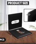Built Like A Tank Adjustable Corner Brackets 24 Pack Heavy Duty Steel furniture hardware with size measurements on wood.