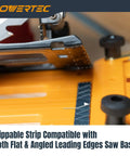 Rock Solid Circular Saw Guide Rail System For Dead Straight Rip Cuts On Plywood And Sheet Panels Universal Edge Track Jig detail of flippable strip