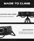 Heavy Duty Rock Climbing Harness For Men And Women Adjustable Roof And Indoor Rappelling Rig with quick buckle and tool loops
