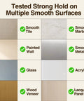 Top Shelf White Self Adhesive Wall Hooks Featuring Chic Paw And Oval Designs for strong hold on smooth tile, marble, painted wall, glass, and more.