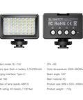 Underwater LED Video Light For Action Cameras, 1800LM Ultra Bright, 40m Waterproof Dive Fill Light With 7 Modes SL-104 front and back view