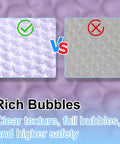 Comparison of bubble textures in 200-Count 4x6 Inch Bubble Mailers Waterproof Padded Envelopes Self Adhesive Poly Bubble Packaging.