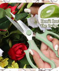 Three Pack Floral Pruning Shears Set With 65mm Stainless Steel Blades And Soft Rubber Grip Handles trimming flowers
