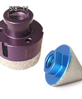 5/8-11 thread heavy duty diamond hole saw kit core drill bit with purple and blue design for tile, ceramic, porcelain, stone.