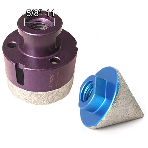 5/8-11 thread heavy duty diamond hole saw kit core drill bit with purple and blue design for tile, ceramic, porcelain, stone.