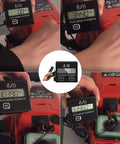 Inductive Digital Tachometer for Engines With Sleep Mode RPM Gauge showing readings when used on an engine