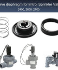 Replacement diaphragm kit for Irritrol 2400/2600/2700 valves; includes spring, diaphragm, seals, and gray valve bodies.